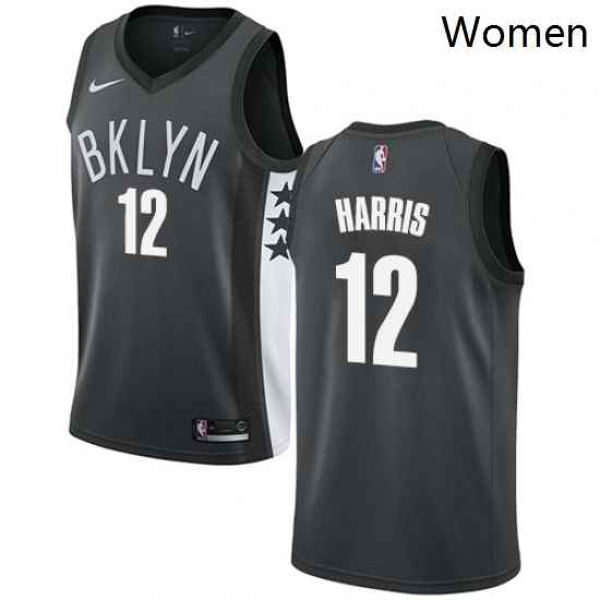 Womens Nike Brooklyn Nets 12 Joe Harris Swingman Gray NBA Jersey Statement Edition